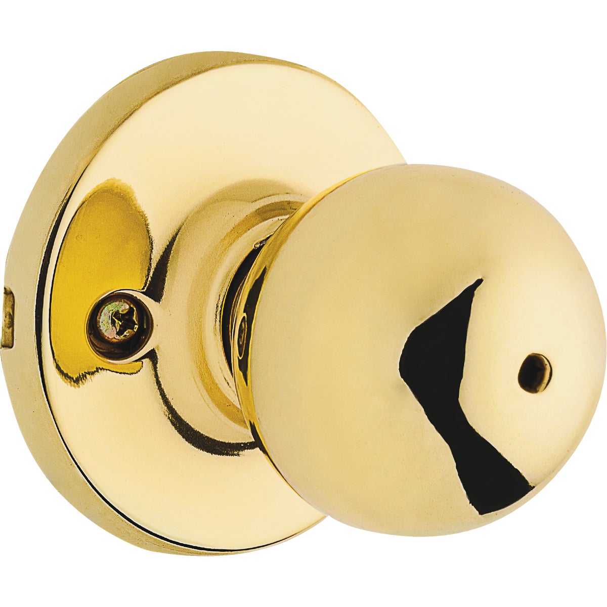 Weiser Yukon Polished Brass Bed & Bath Door Knob