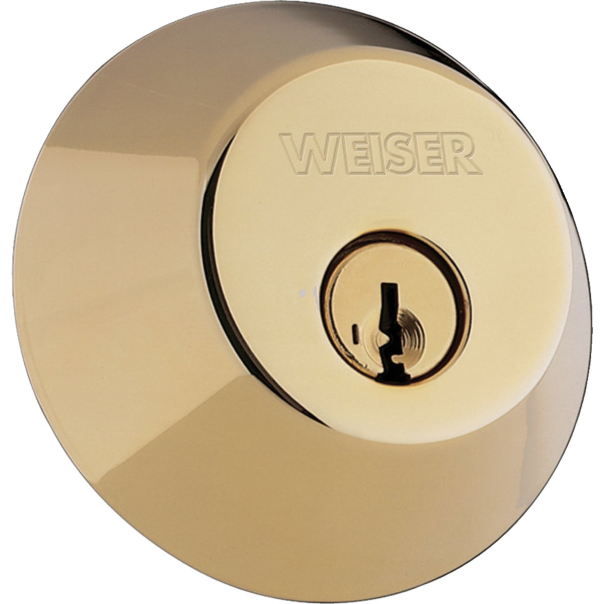 Weiser Polished Brass Double Cylinder Deadbolt with SmartKey