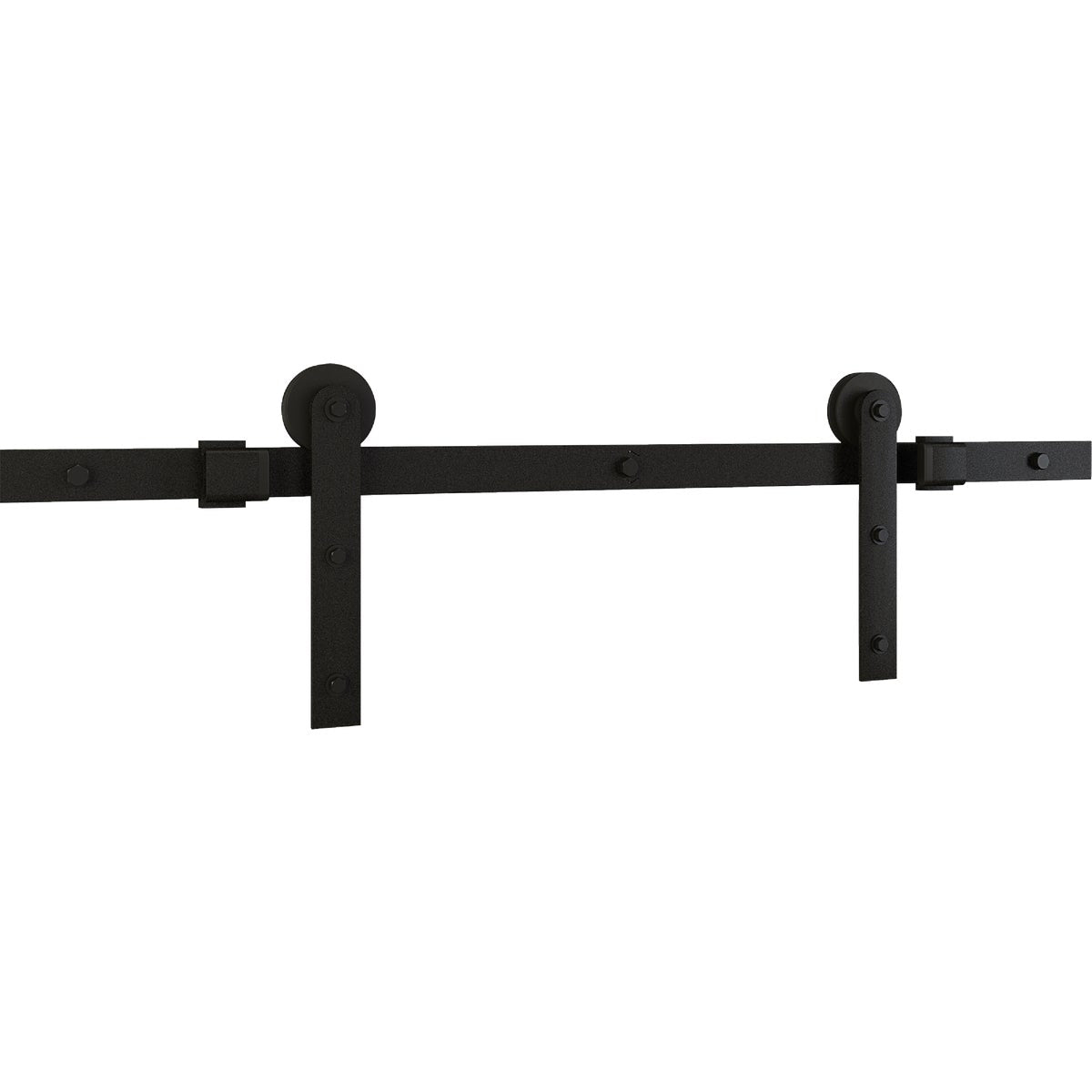 National 929 72 In. Matte Black Classic Interior Barn Door Kit (2-Piece)