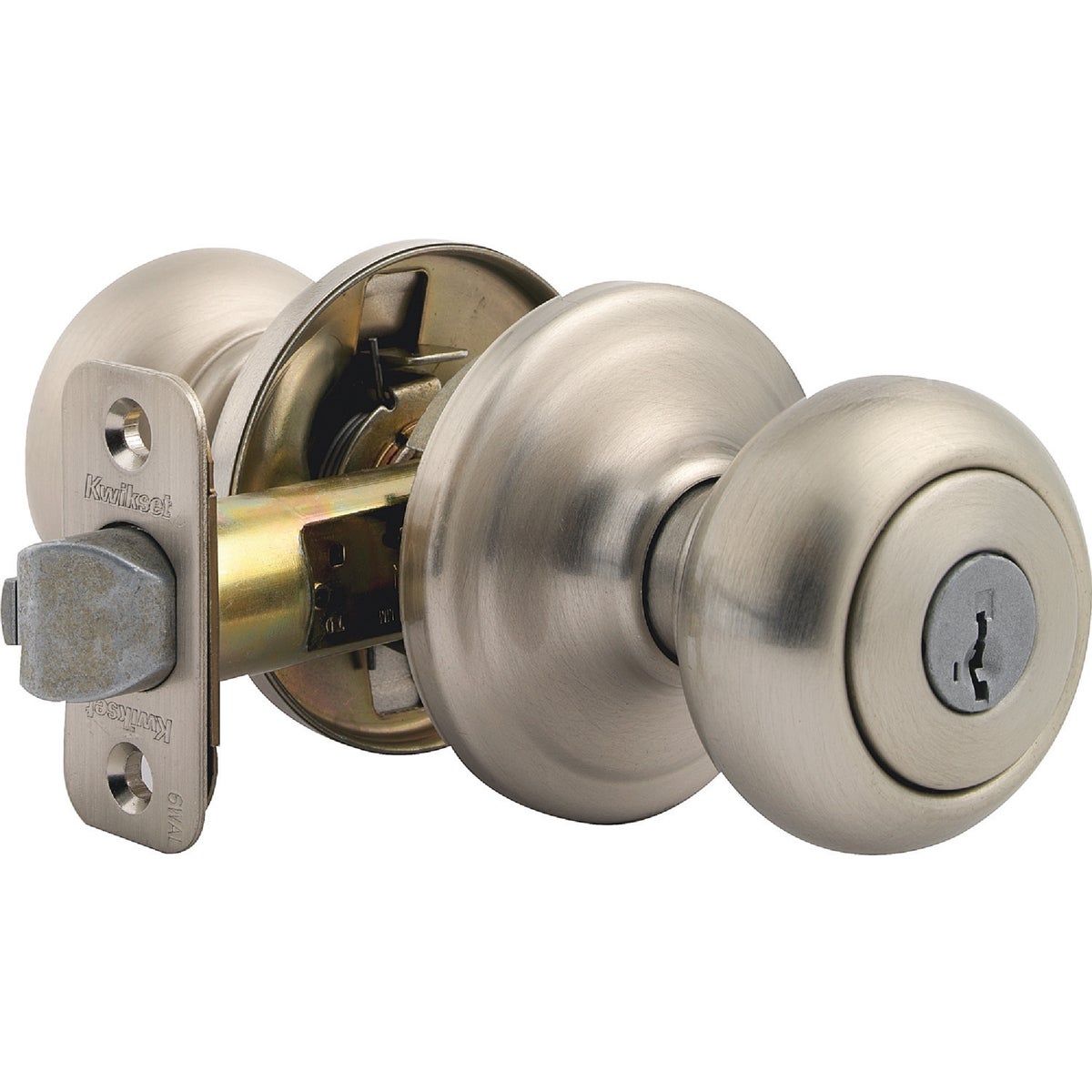 Weiser Welcome Home Satin Nickel Entry Door Knob with SmartKey