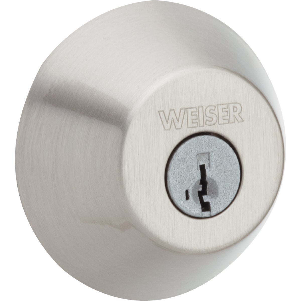 Weiser Satin Nickel Single Cylinder Deadbolt with SmartKey Security