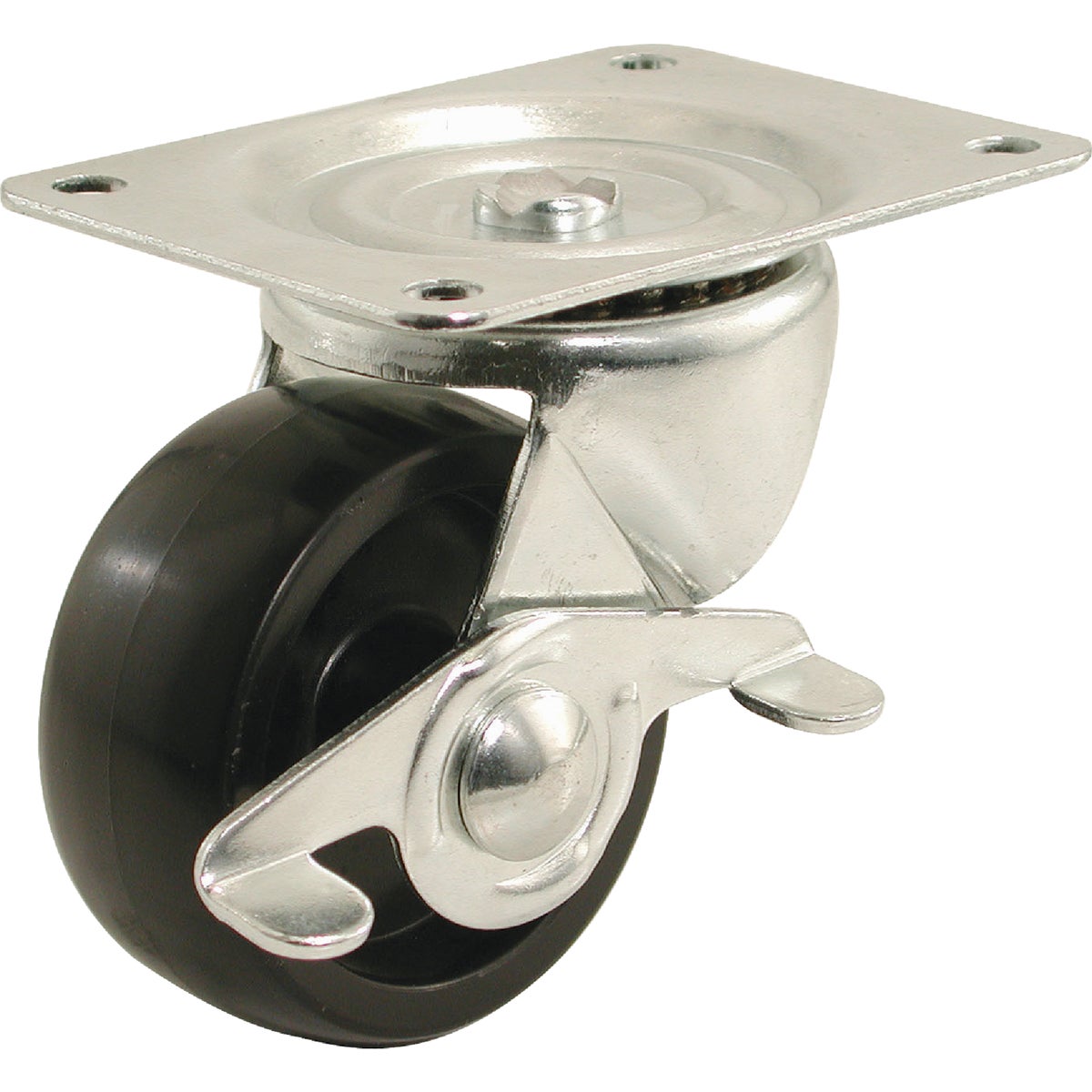 Shepherd 2 In. General-Duty Polypropylene Swivel Plate Caster with Brake