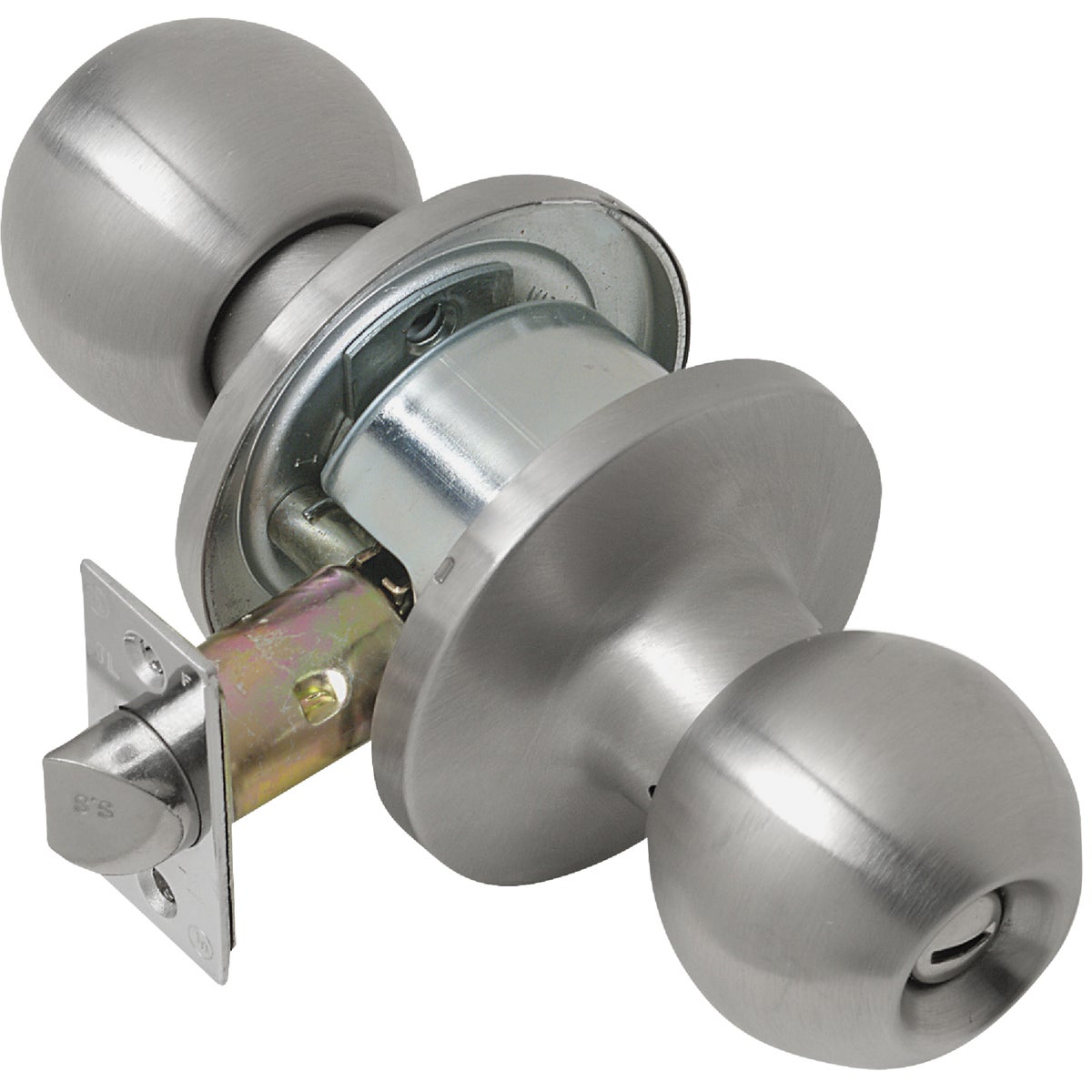 Tell Satin Stainless Steel Bed & Bath Door Knob