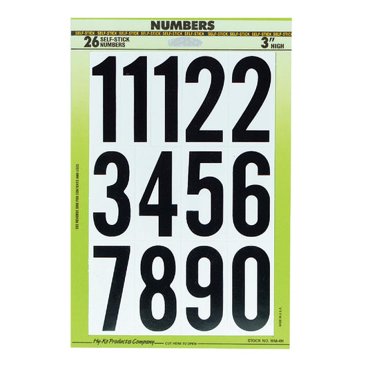 Hy-Ko 3 In. Self-Adhesive Assortment Numbers