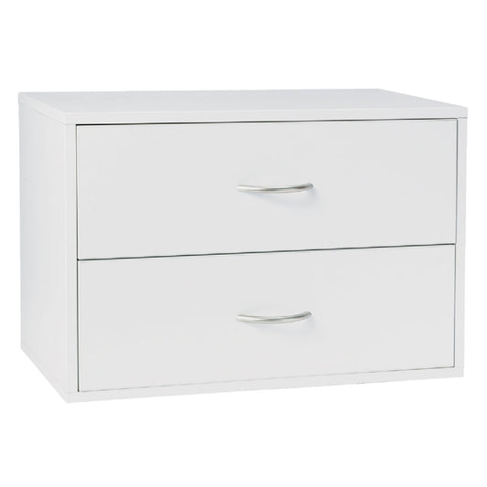 FreedomRail 2-Drawer White Organization Box