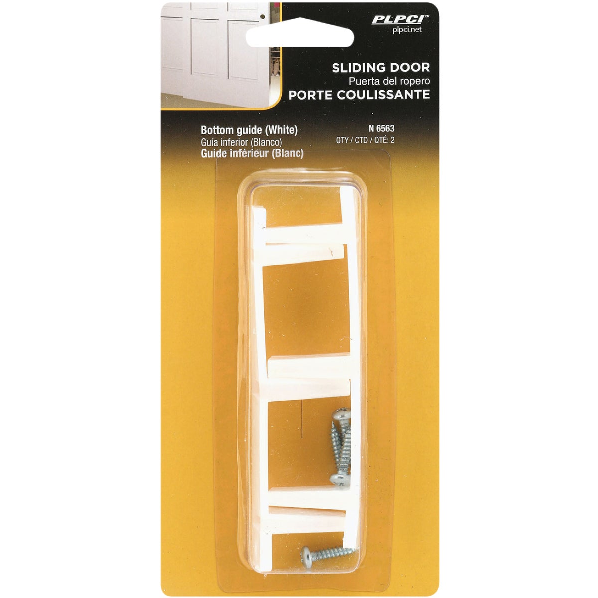 Prime-Line Universal Bottom Mount Bypass Door Floor Guide (2 Count)