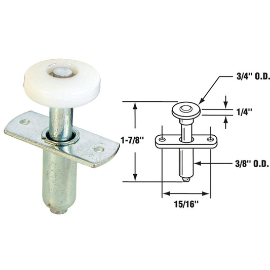 Prime-Line Nail-Down Bi-Fold Door Top Roller Guide (2 Count)