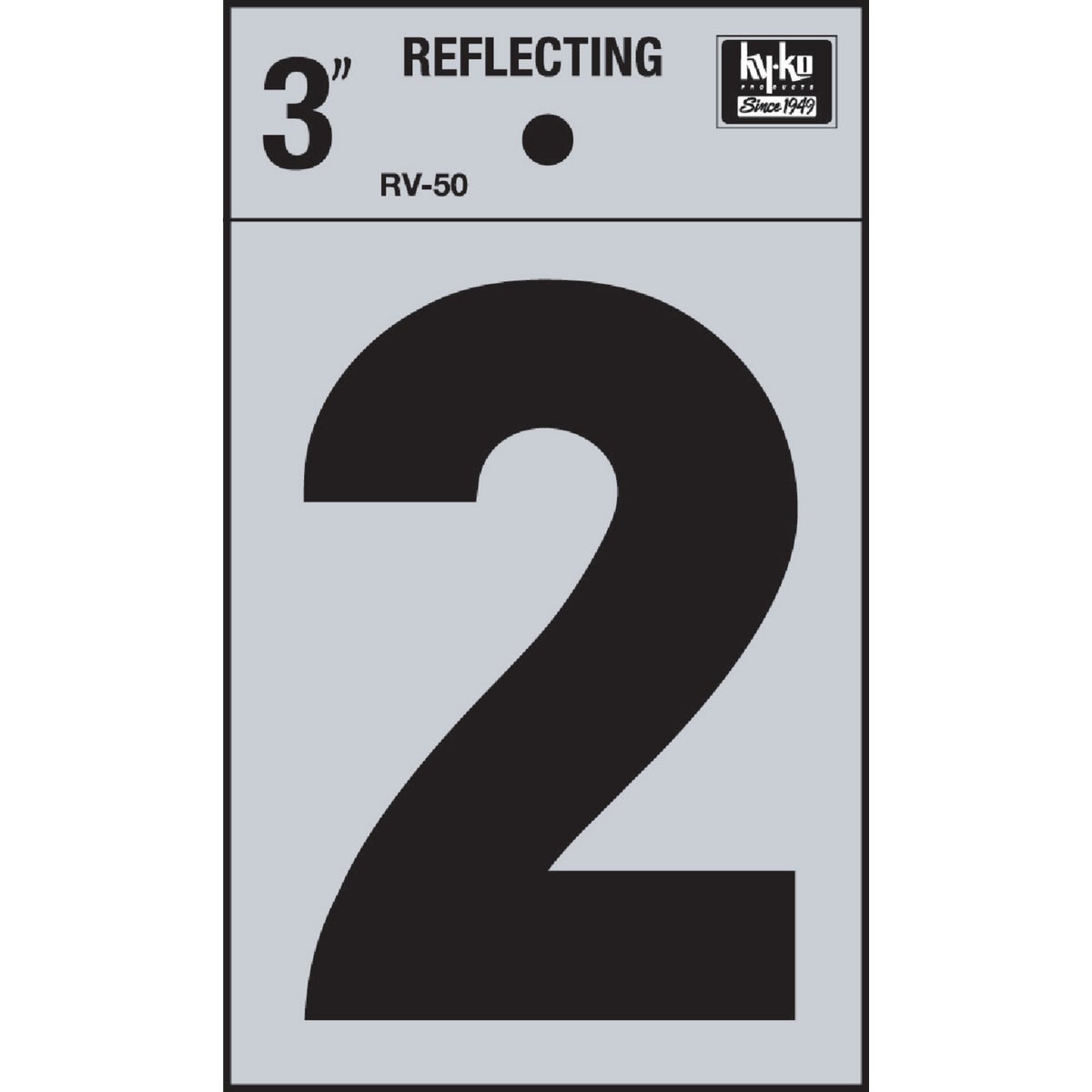 Hy-Ko Vinyl 3 In. Reflective Adhesive Number Two