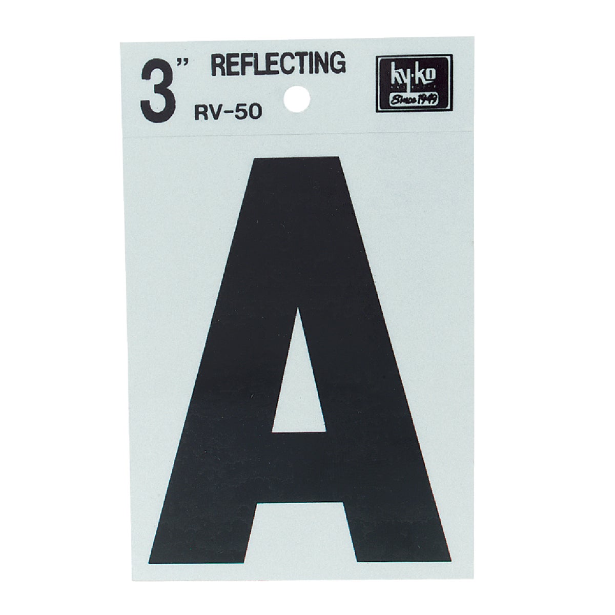 Hy-Ko Vinyl 3 In. Reflective Adhesive Letter, A