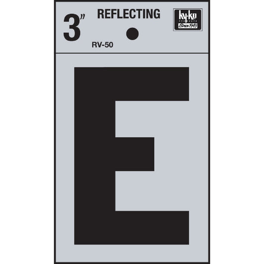 Hy-Ko Vinyl 3 In. Reflective Adhesive Letter, E