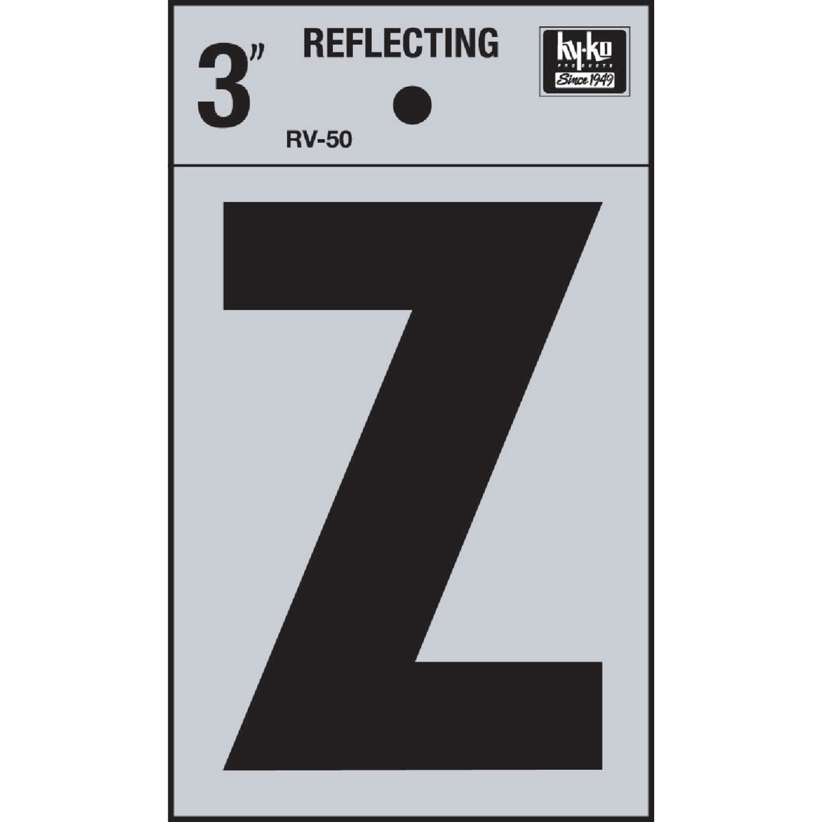 Hy-Ko Vinyl 3 In. Reflective Adhesive Letter, Z