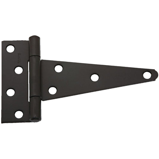 National 6 In. Black Heavy-Duty Tee Hinge (2-Pack)