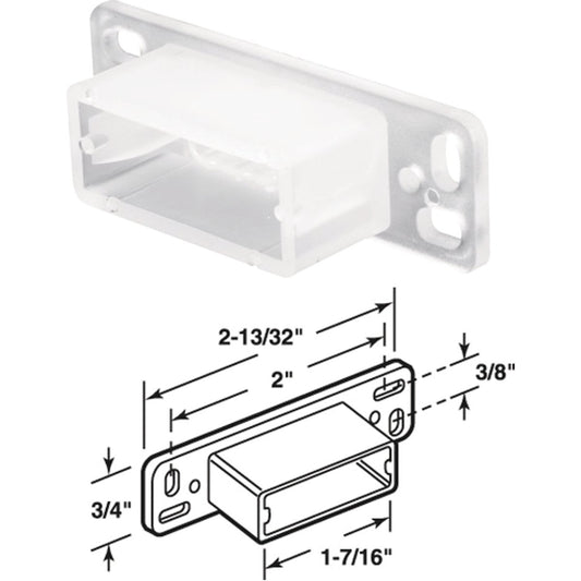 Prime-Line 2-13/32" x 1-7/16" Side Track Socket (2-Pack)