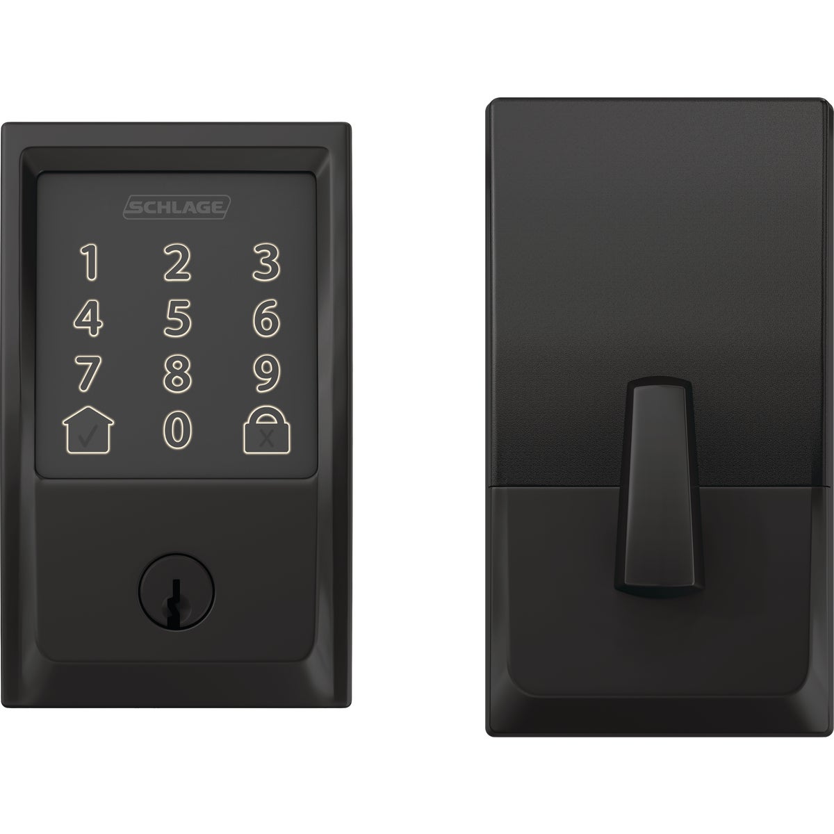 Schlage Encode Smart WiFi Deadbolt with Matte Black Century Trim