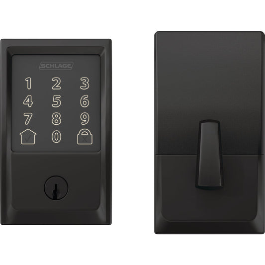 Schlage Encode Smart WiFi Deadbolt with Matte Black Century Trim