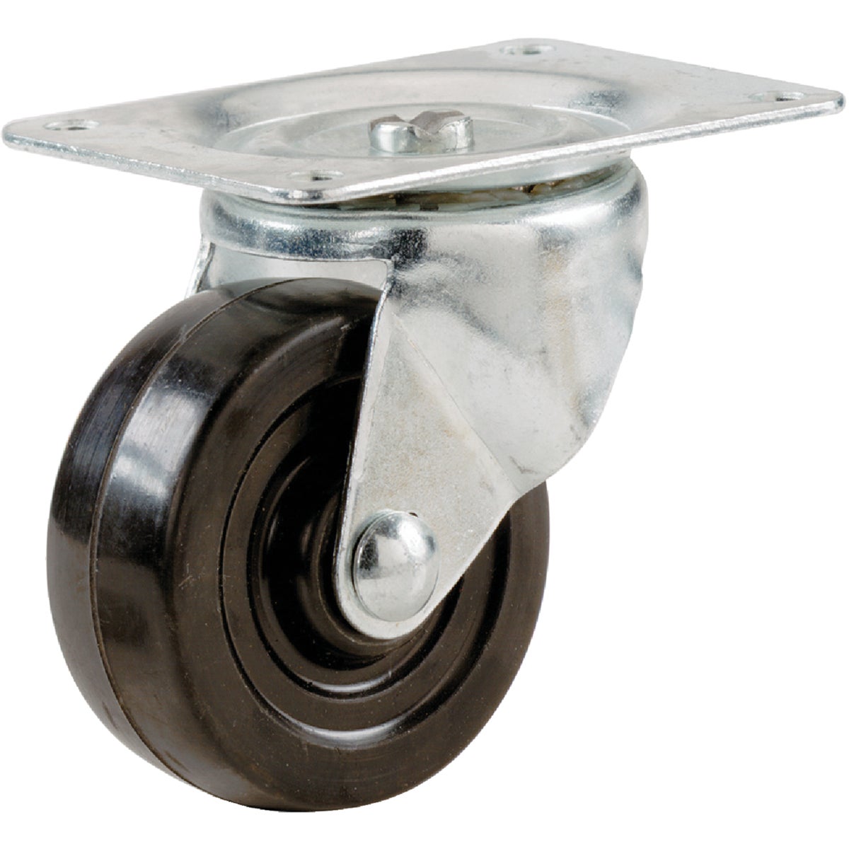 Shepherd 5 In. General-Duty Soft Rubber Swivel Plate Caster