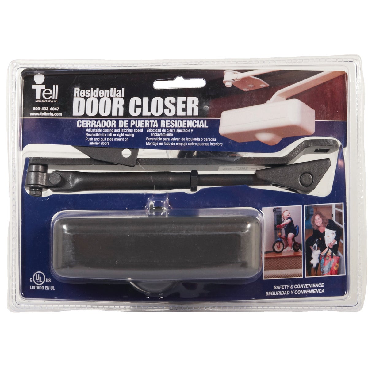 Tell Brown Grade 3 Residential Door Closer