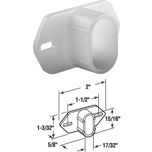 SLIDE-CO 1/2 In. x 7/8 In. Nylon White Track Socket