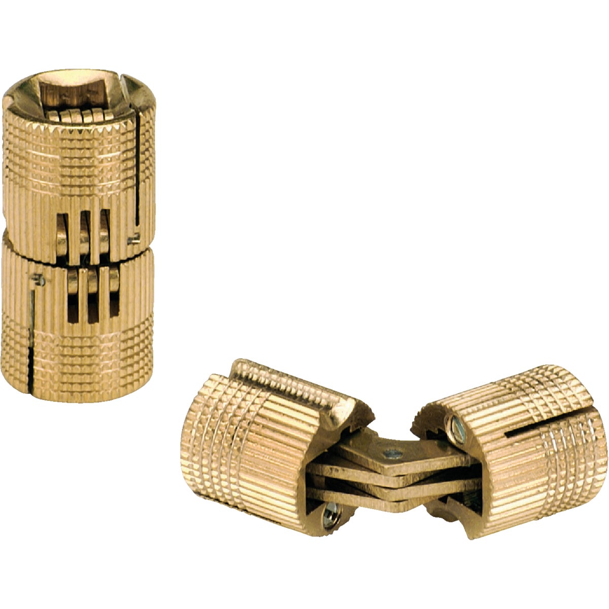 SOSS Solid Brass 1/2 In. Invisible Barrel Hinge, (2-Pack)