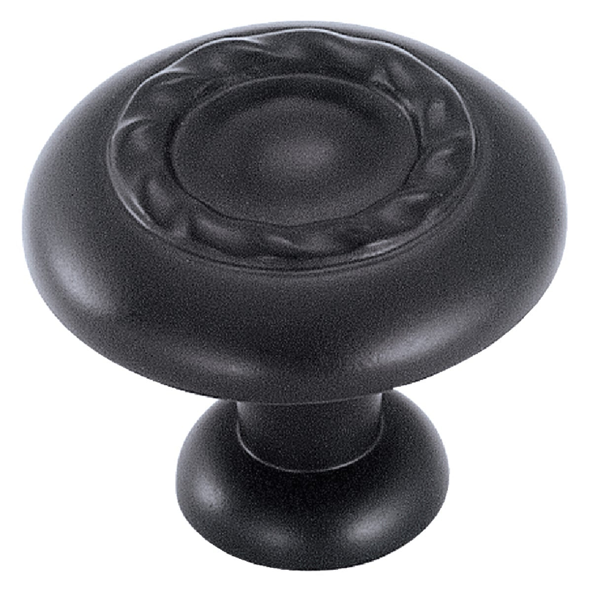 Amerock Inspirations Flat Black 1-1/4 In. Cabinet Knob