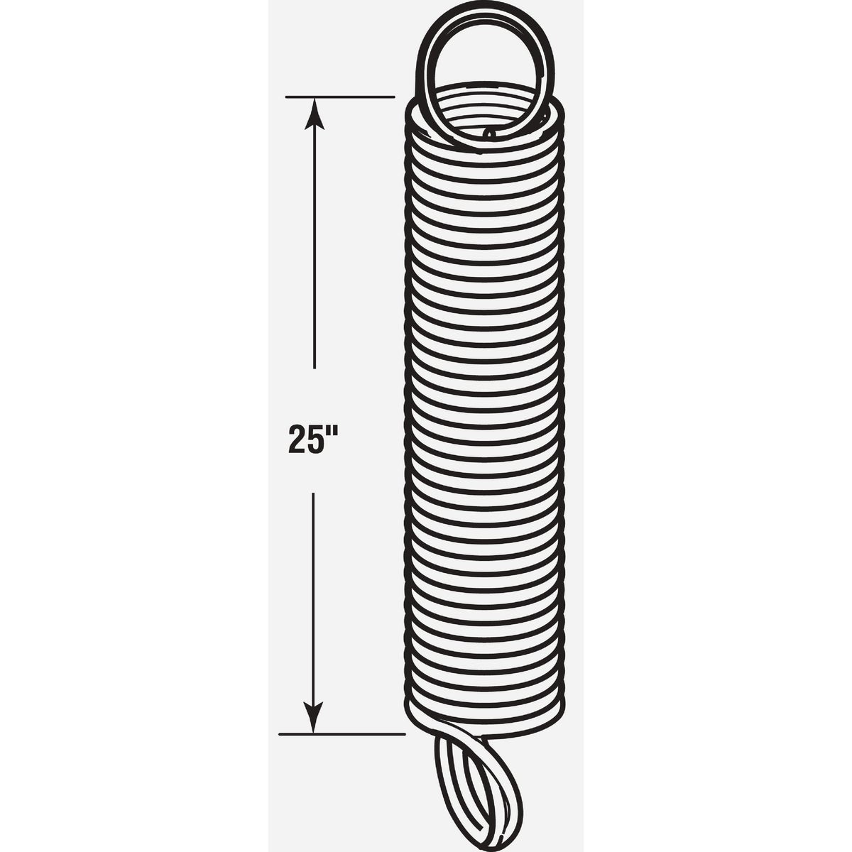 Prime-Line Garage Door 25 In. Yellow Steel Extension Spring