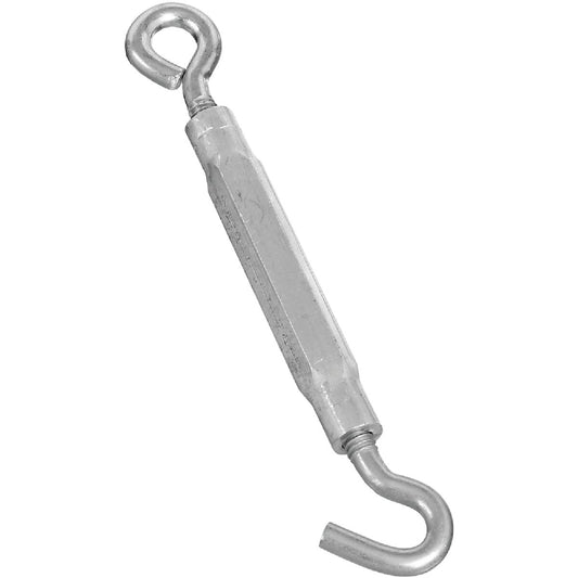 National 1/4 In. x 7-1/2 In. Zinc Hook & Eye Turnbuckle