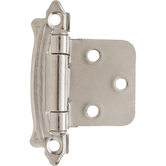 Amerock Satin Nickel Variable Overlay Self-Closing Hinge (2-Pack)