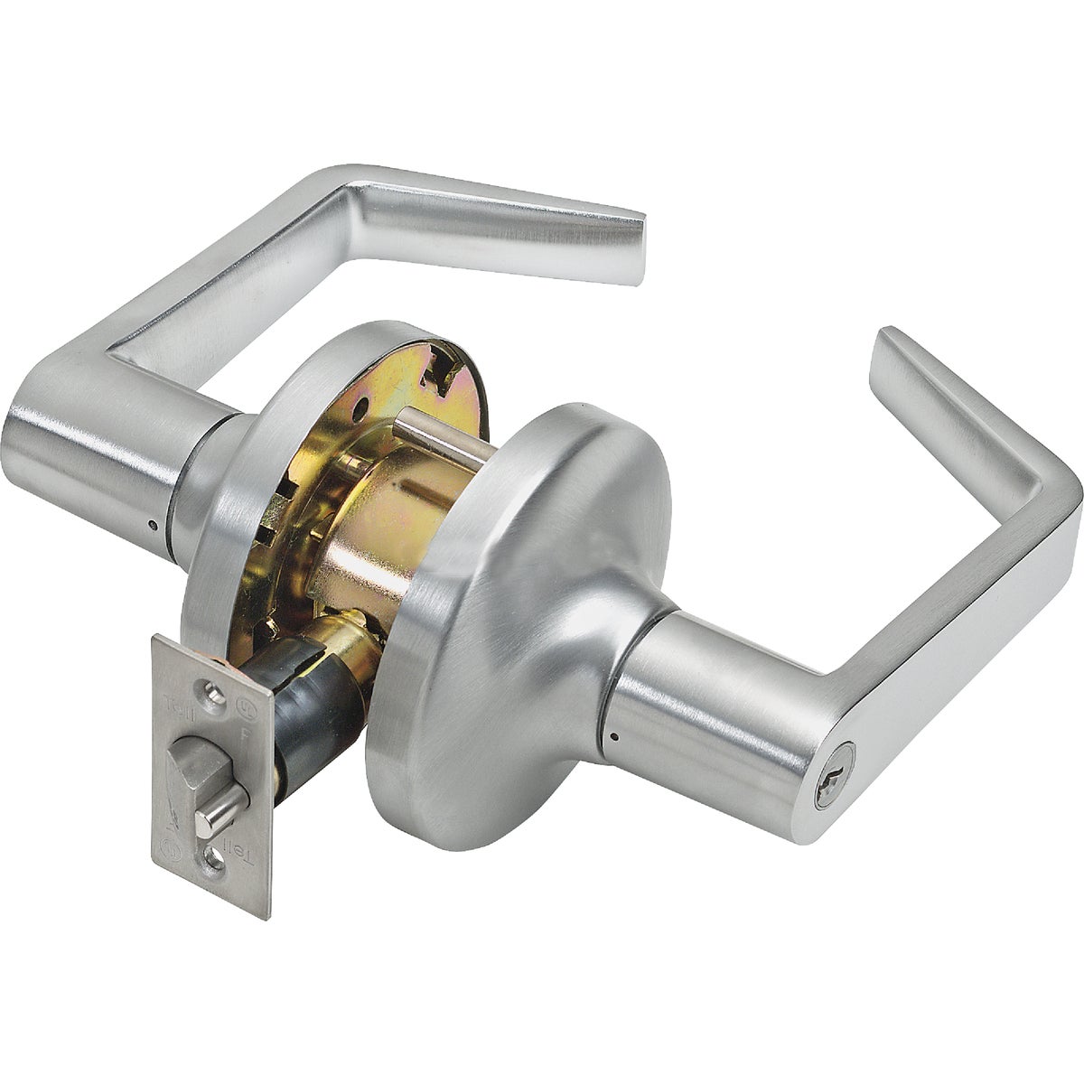 Tell Satin Chromium-Plated Storeroom Door Lever