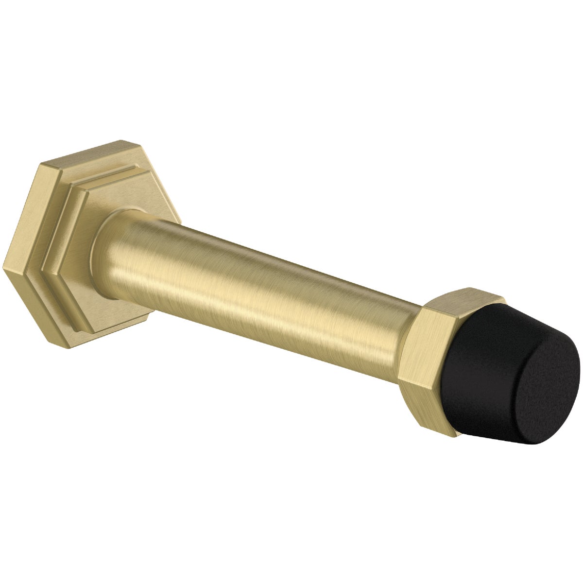 National Hardware 3 In. Brushed Gold Powell Door Stop