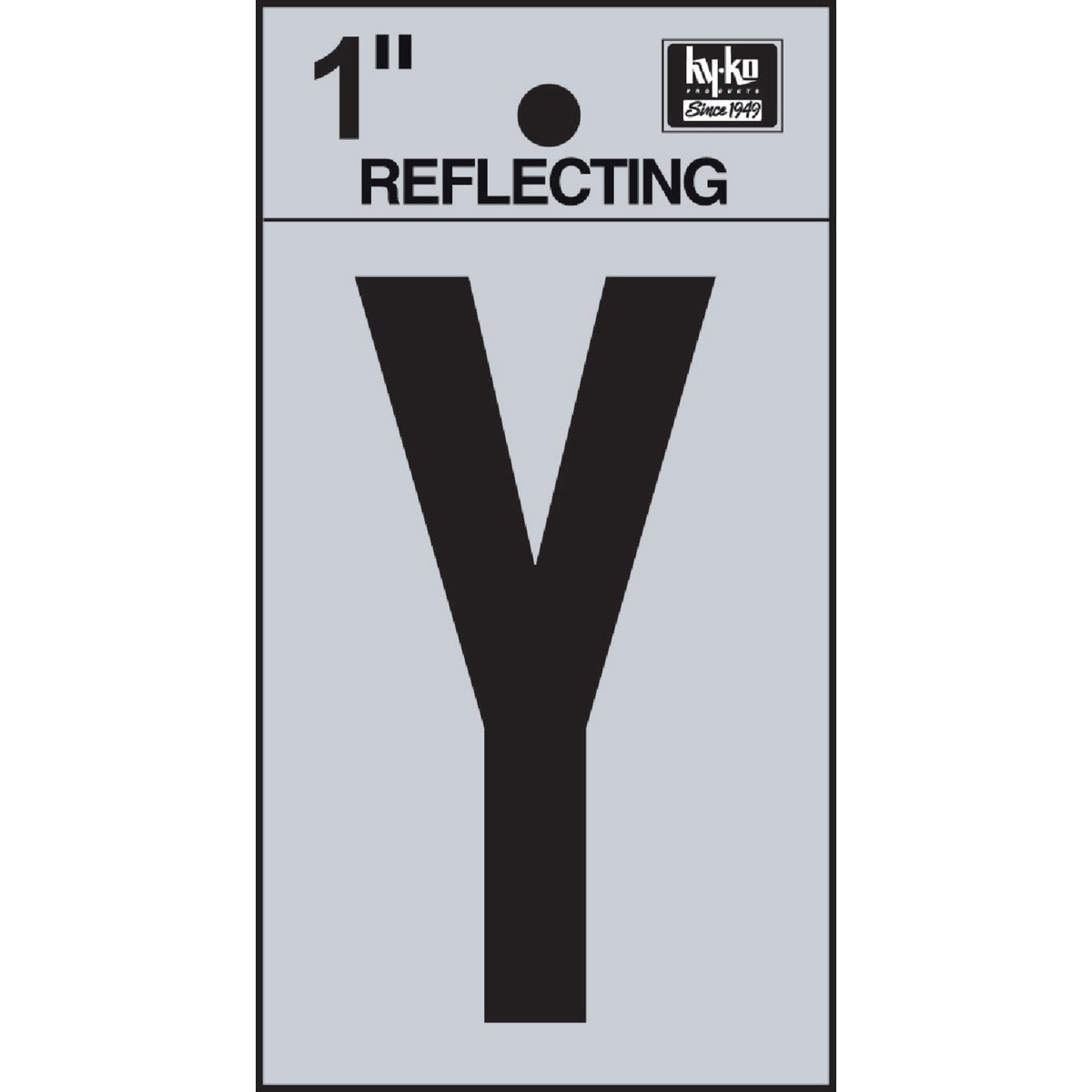 Hy-Ko Vinyl 1 In. Reflective Adhesive Letter, Y