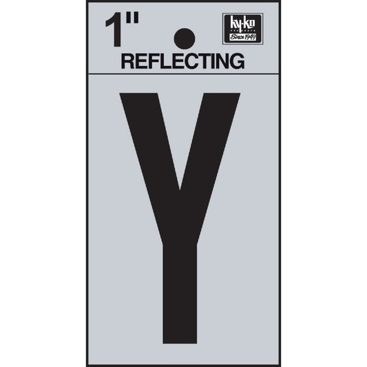 Hy-Ko Vinyl 1 In. Reflective Adhesive Letter, Y