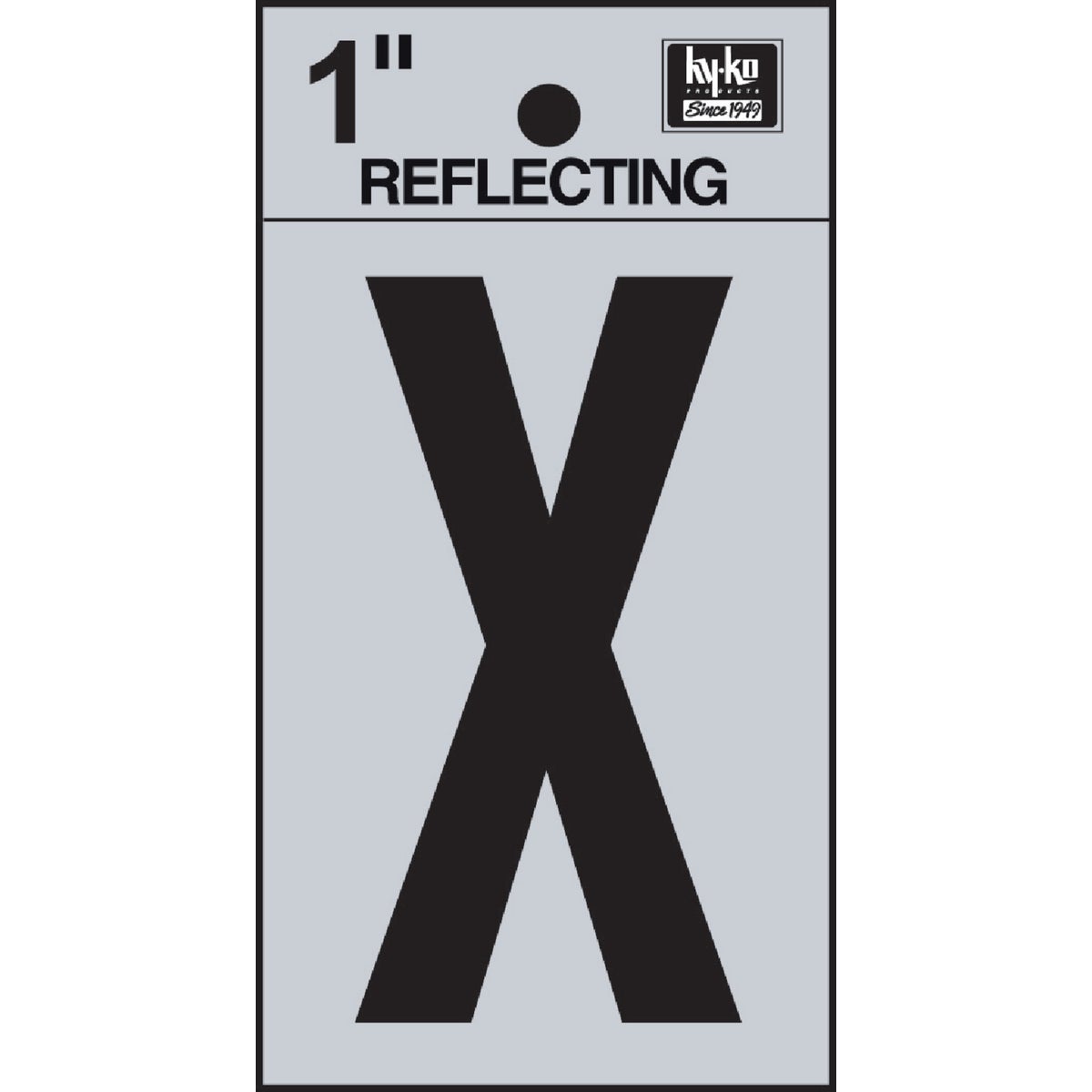 Hy-Ko Vinyl 1 In. Reflective Adhesive Letter, X