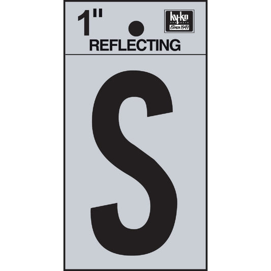 Hy-Ko Vinyl 1 In. Reflective Adhesive Letter, S