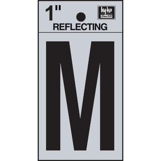 Hy-Ko Vinyl 1 In. Reflective Adhesive Letter, M