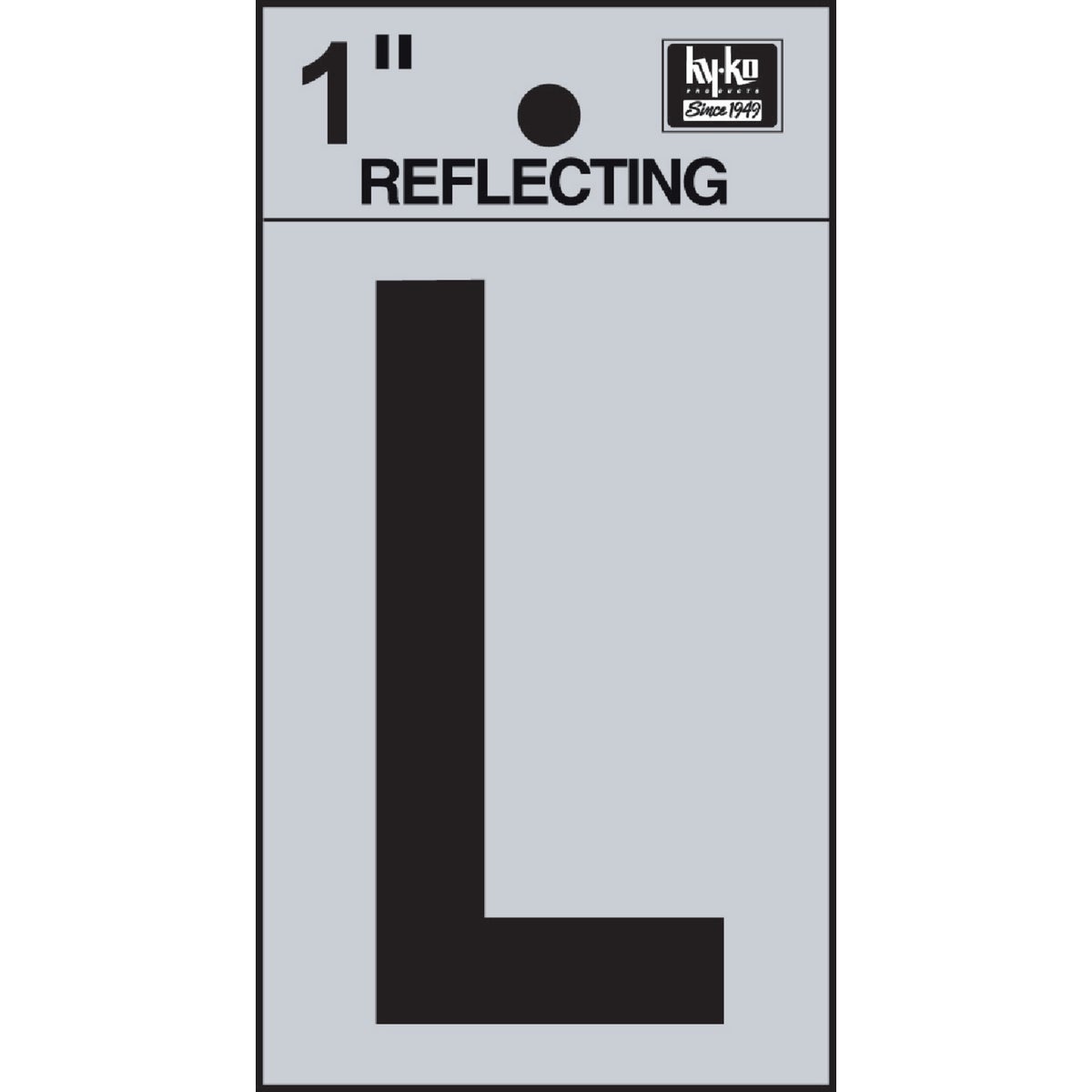 Hy-Ko Vinyl 1 In. Reflective Adhesive Letter, L