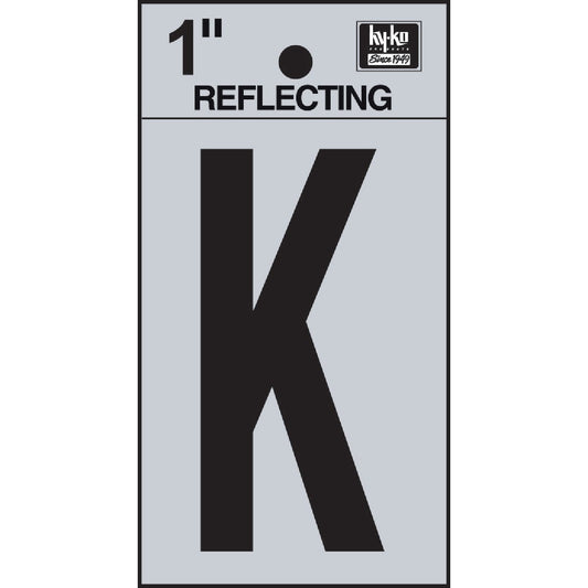 Hy-Ko Vinyl 1 In. Reflective Adhesive Letter, K