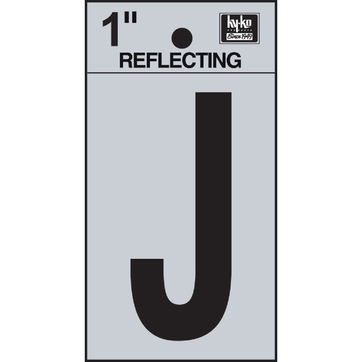 Hy-Ko Vinyl 1 In. Reflective Adhesive Letter, J