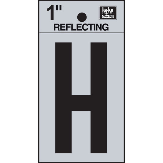 Hy-Ko Vinyl 1 In. Reflective Adhesive Letter, H