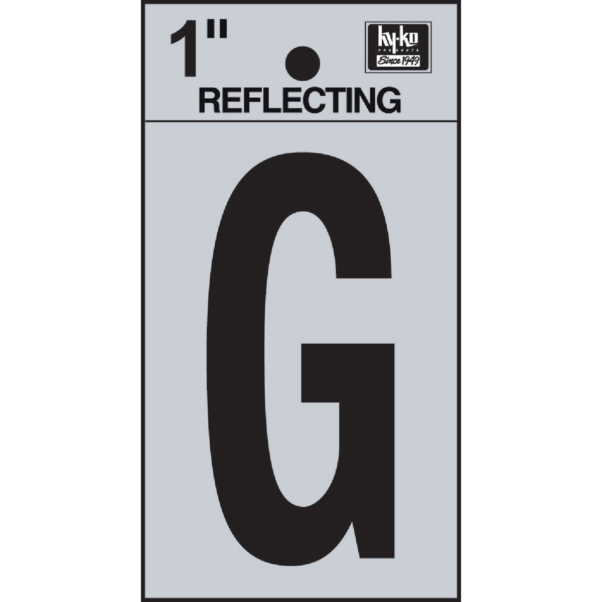 Hy-Ko Vinyl 1 In. Reflective Adhesive Letter, G