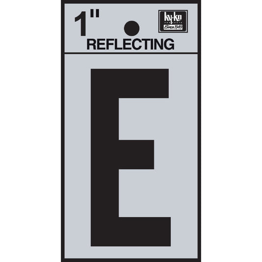 Hy-Ko Vinyl 1 In. Reflective Adhesive Letter, E