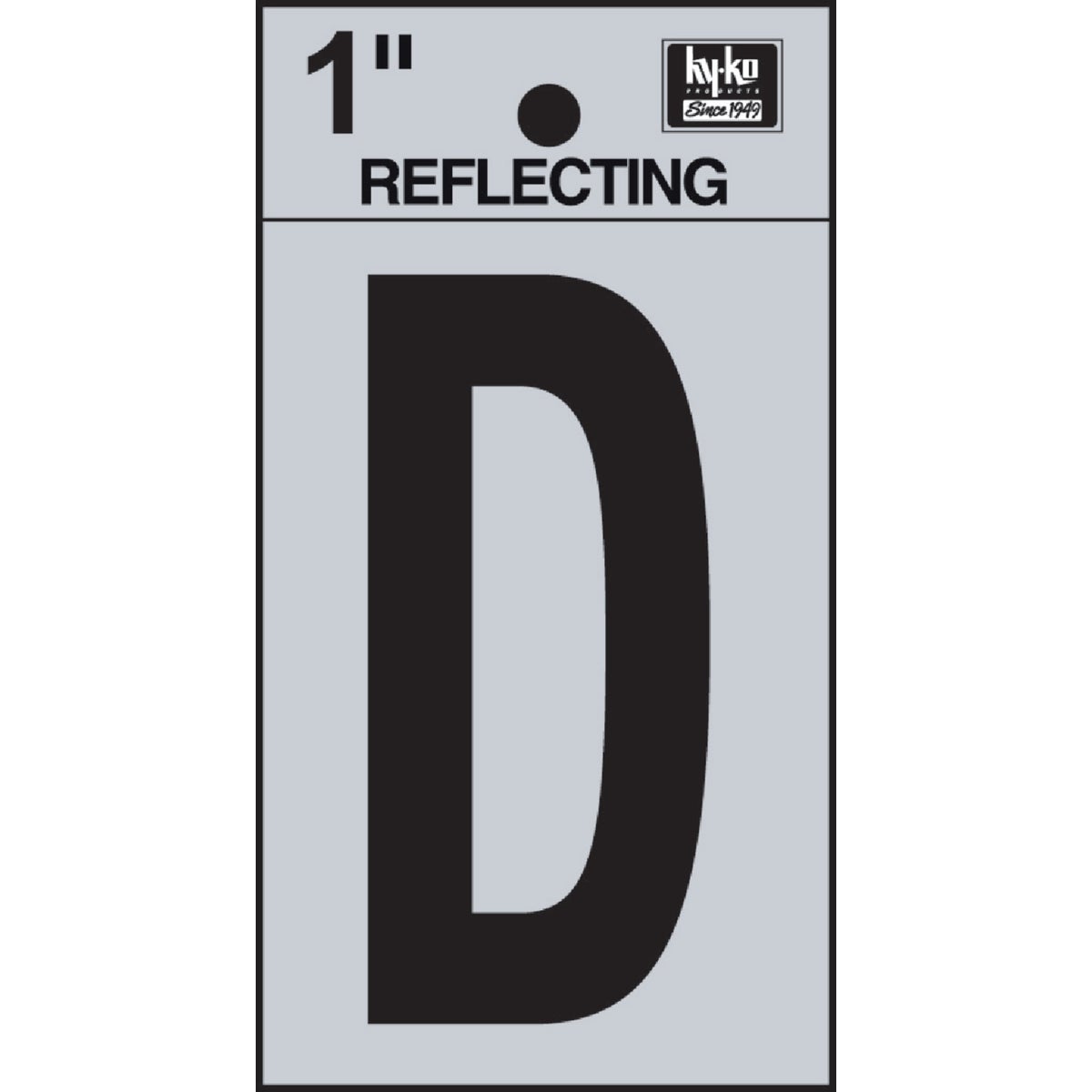 Hy-Ko Vinyl 1 In. Reflective Adhesive Letter, D