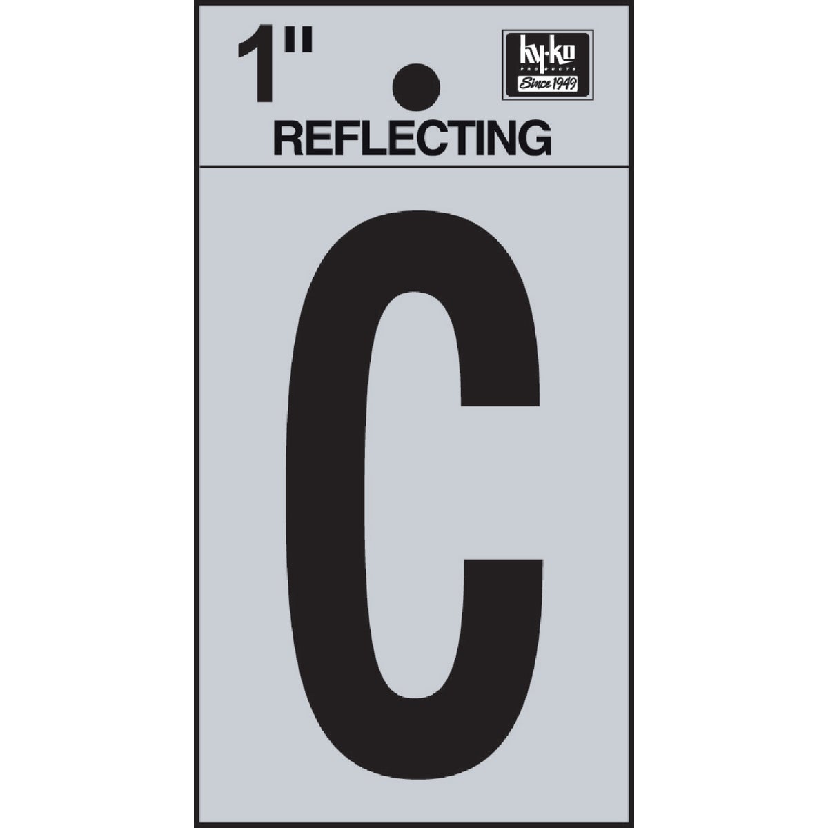 Hy-Ko Vinyl 1 In. Reflective Adhesive Letter, C