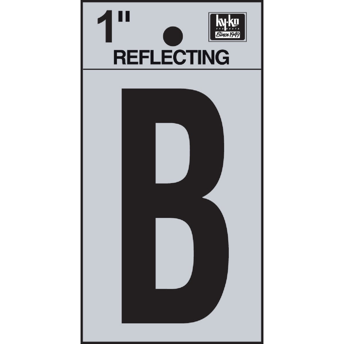 Hy-Ko Vinyl 1 In. Reflective Adhesive Letter, B