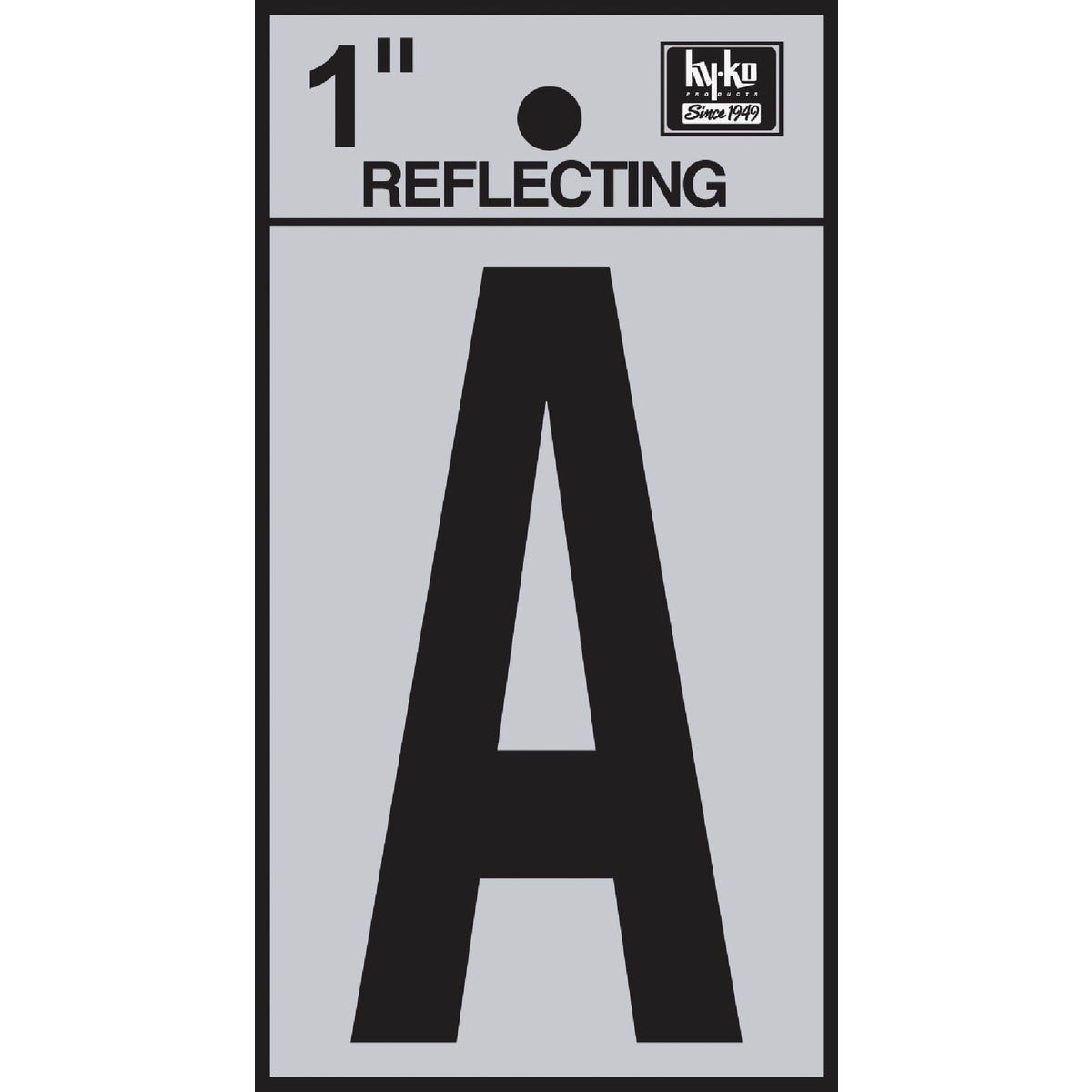 Hy-Ko Vinyl 1 In. Reflective Adhesive Letter, A