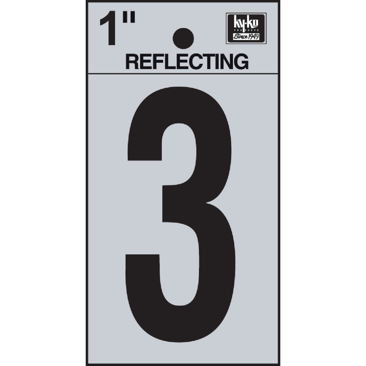 Hy-Ko Vinyl 1 In. Reflective Adhesive Number Three