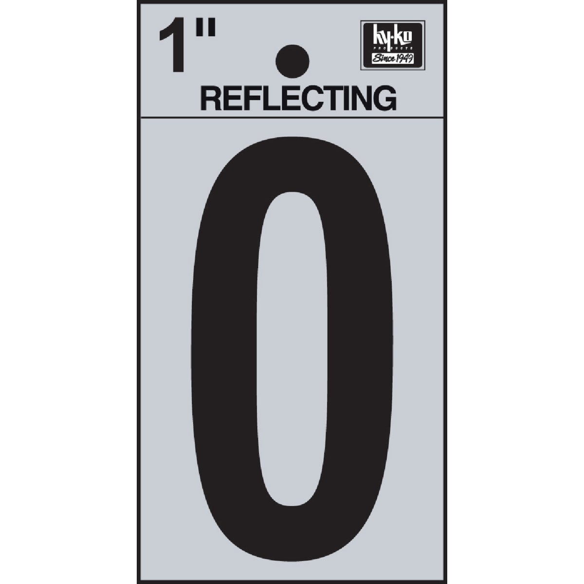 Hy-Ko Vinyl 1 In. Reflective Adhesive Number Zero