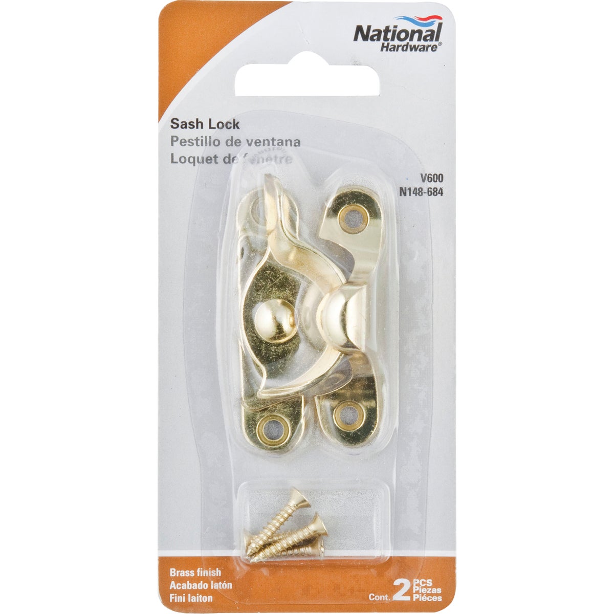 National Brass 7/8 In. Crescent Sash Lock