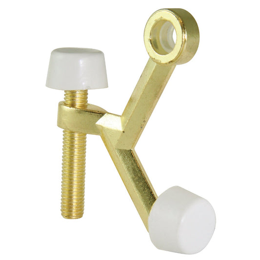 Ultra Hardware 3 In. Polished Brass Hinge Pin Door Stop