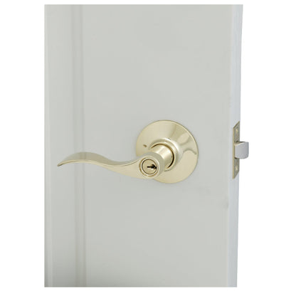 Schlage Ultima Bright Brass Accent Entry Door Lever