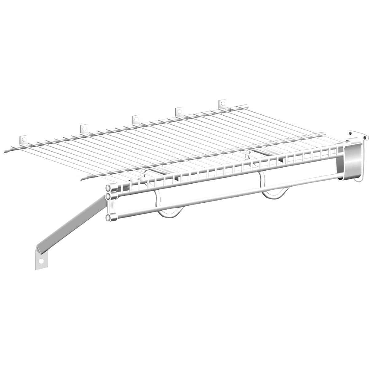 ClosetMaid TotalSlide 12 Ft. W. x 16 In. D. Contractor Pack Ventilated Wire Shelf & Rod, White (6-Pack)